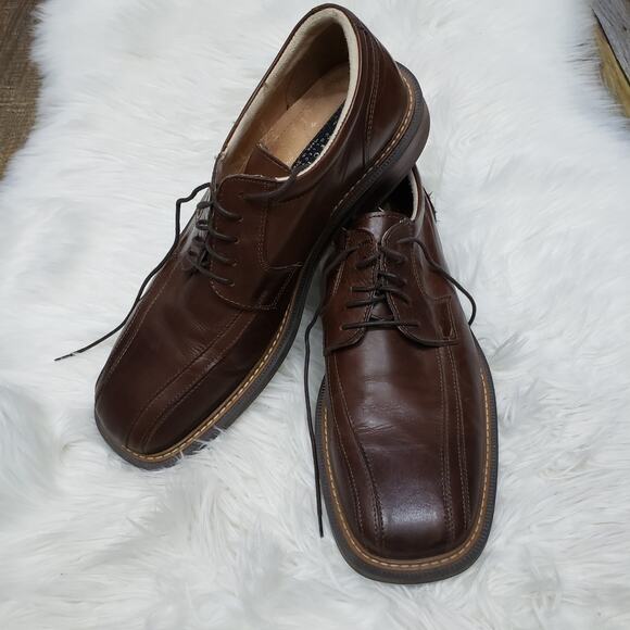 Skechers City of Angels Italy Made Men 12 Brown Square Toe Lace up Oxford Shoes main image 7